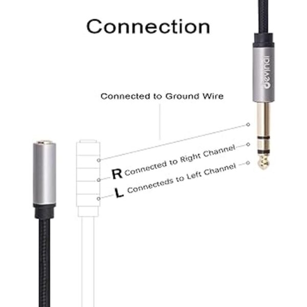 Cable de 14 pulgadas a 0.138 in de largo Devinal 0.250