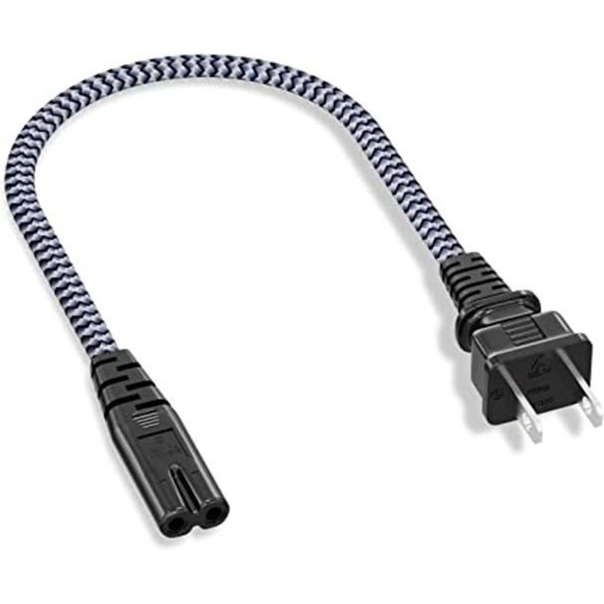 Cable de alimentación corto de 2 clavijas cable de
