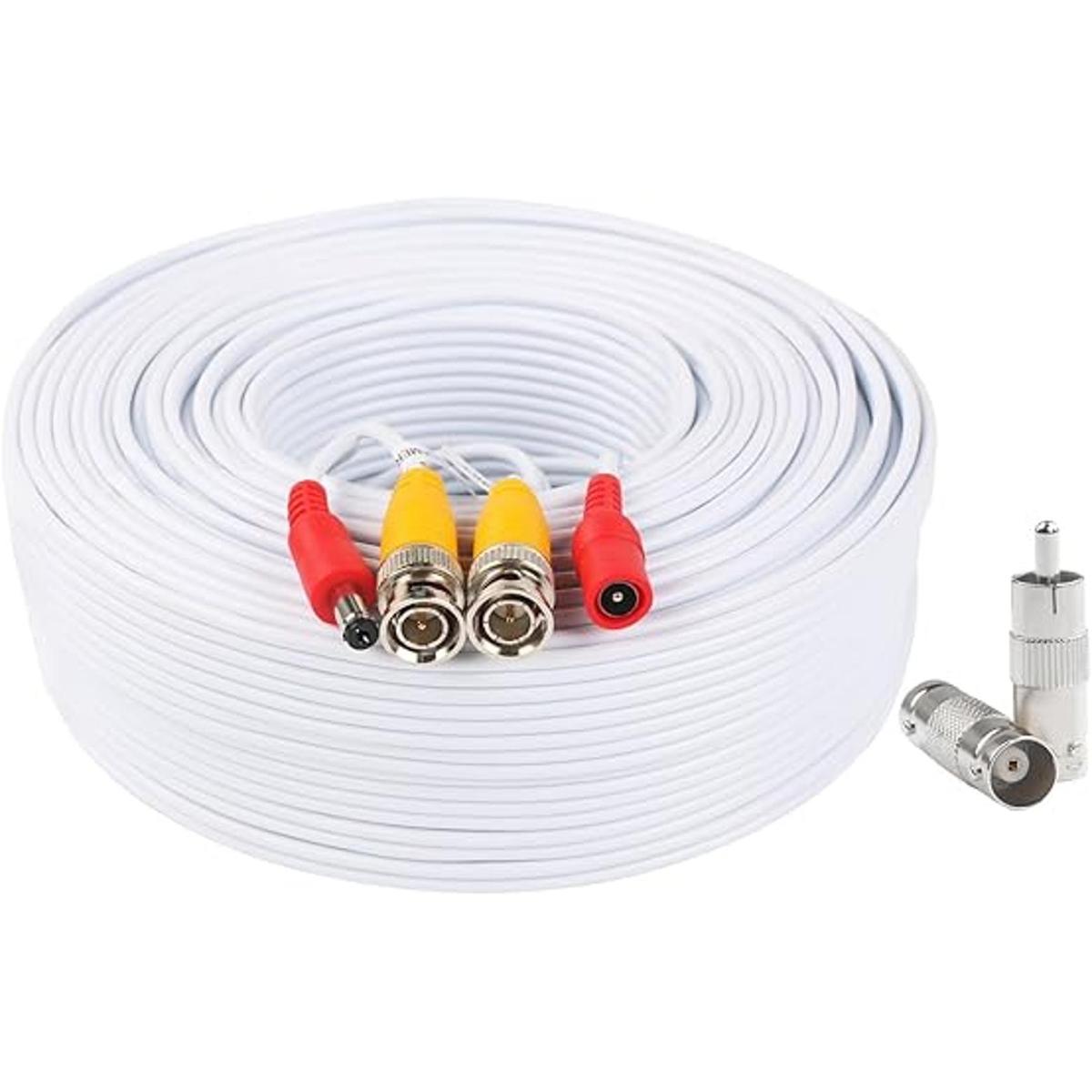 Cable de alimentación de vídeo BNC de 200 pies prehecho