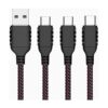 Cable de alimentación de carga USB a tipo C 3 en 1 para_4
