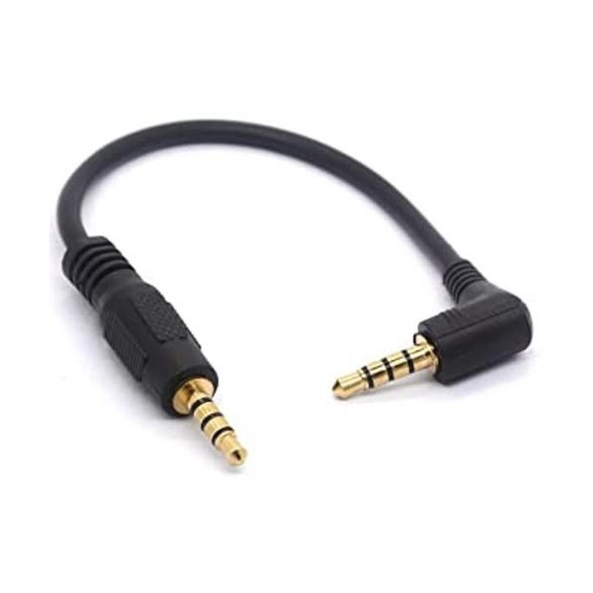 Cable de audio TRRS corto de 0.138 in chapado en oro de