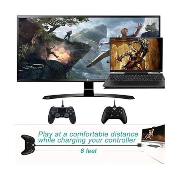 Cable de carga PS4 3 unidades de cable de carga micro USB_2