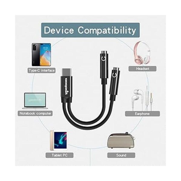 Cable de audio auxiliar USB C a 0.138 in Koopao tipo C a_4