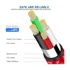 Cable de carga PS4 de 5.9 ft para cable de mando Xbox One_2