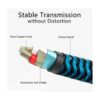 Cable de audio estéreo TRS de 0.138 in a 0.250 in para