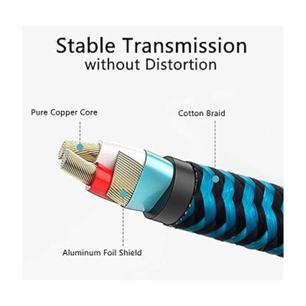 Cable de audio estéreo TRS de 0.138 in a 0.250 in para