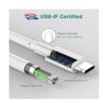 Cable de carga USB C a USB C de 10 pies cable compatible_6