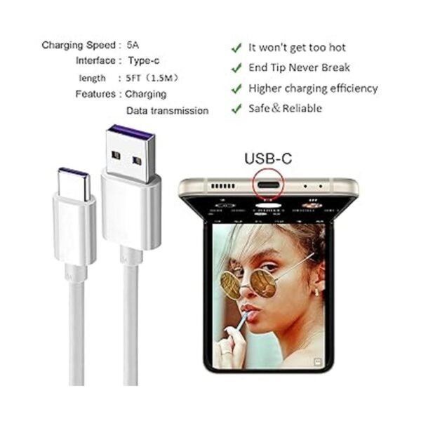 Cable de carga USB C de repuesto para Samsung Galaxy Z_2
