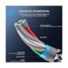 Cable de carga largo PS4 2 unidades de nailon trenzado_3
