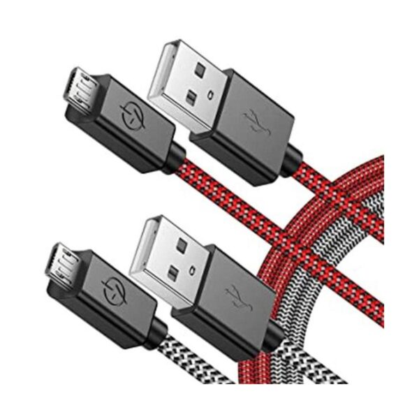 Cable de carga largo PS4 2 unidades de nailon trenzado_1