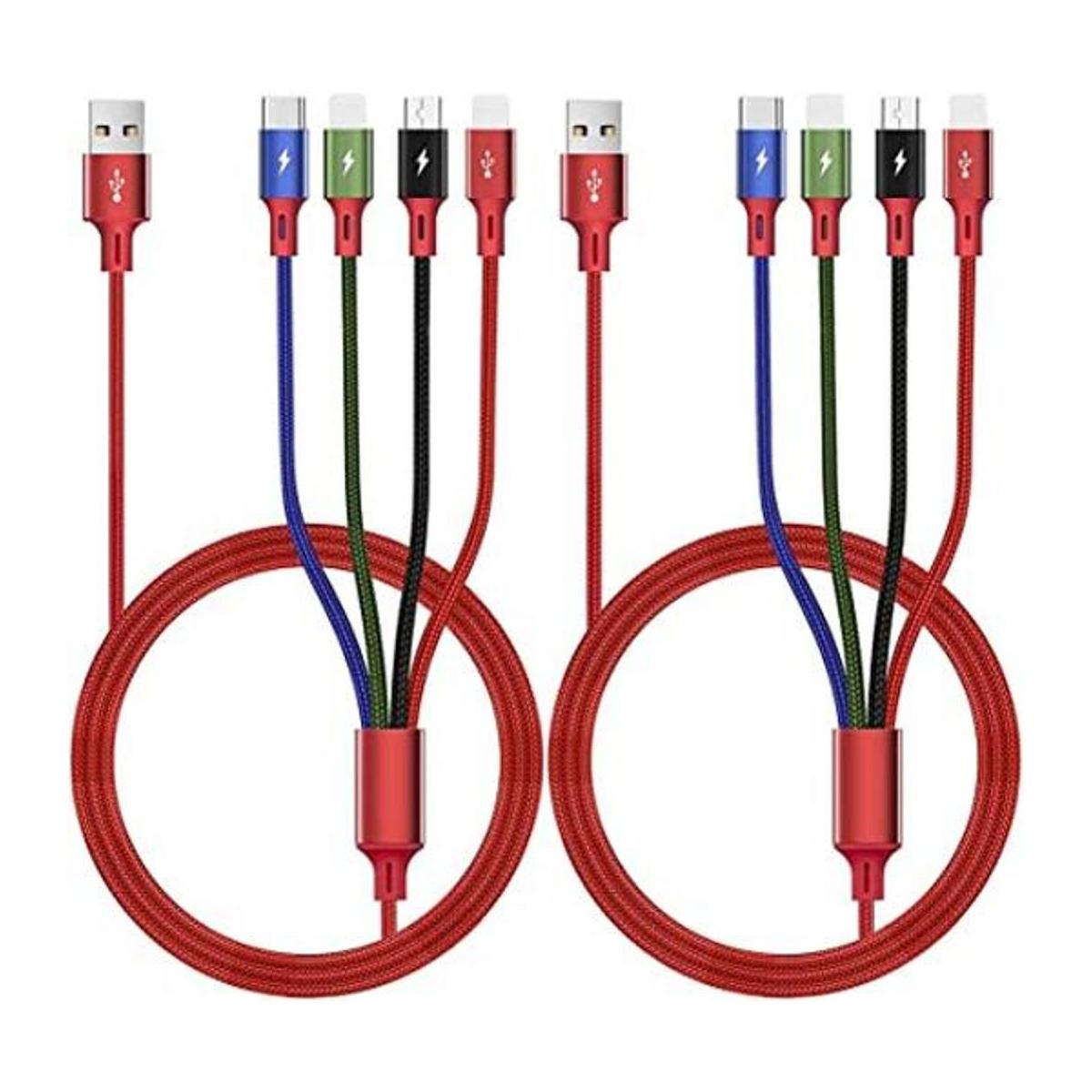 Cable de carga múltiple de 3.5 A Paquete de 2 cables de