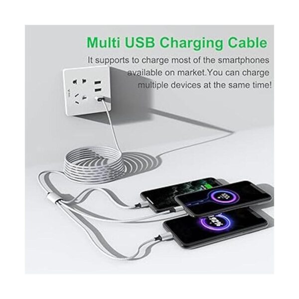 Cable de carga múltiple USB largo 3 en 1 para iPhone_3