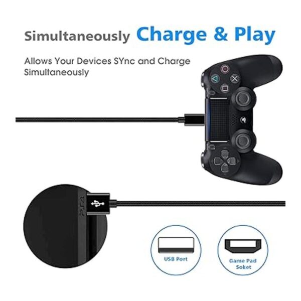 Cable de carga para controlador PS4 Playstaion 4 cable_2