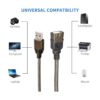 Cable de extensión USB de 75 pies GGMTY USB 2.0 tipo A_5