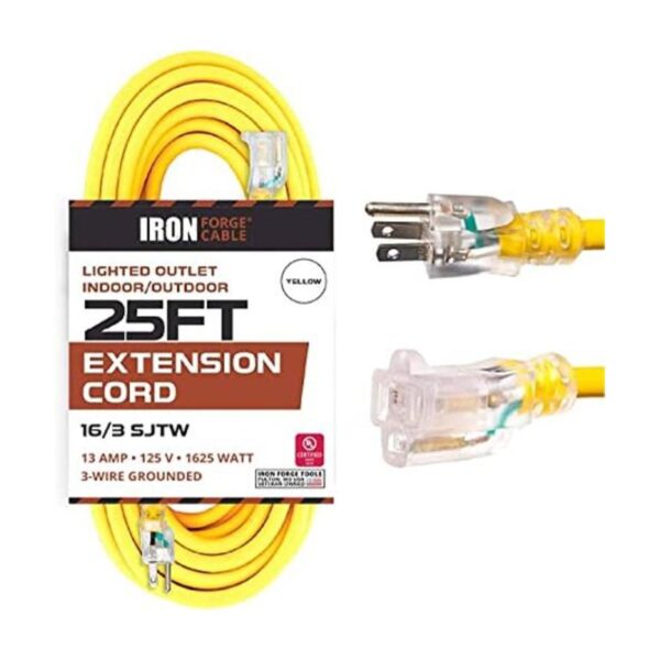 Cable de extensión amarillo de 25 pies 163 SJTW_1
