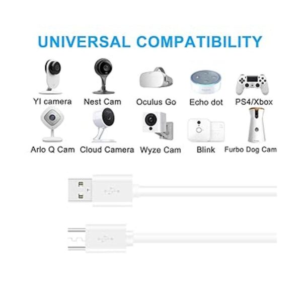 Cable de extensión de alimentación de 3 pies para Wyze Cam_4