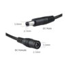 Cable de extensión de alimentación de 2 unidades 0.217 in_2