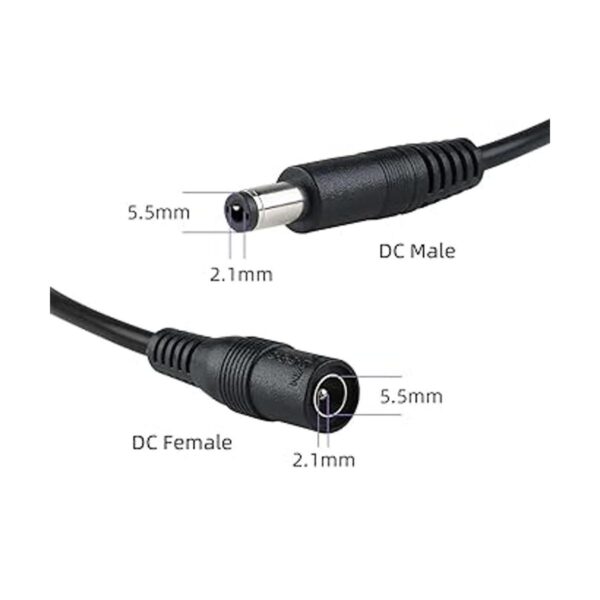 Cable de extensión de alimentación de 2 unidades 0.217 in_2