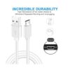 Cable de extensión de alimentación de 3 pies para Wyze Cam_3
