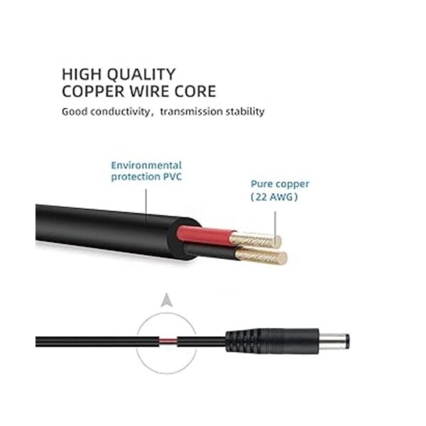 Cable de extensión de alimentación de 2 unidades 0.217 in_3