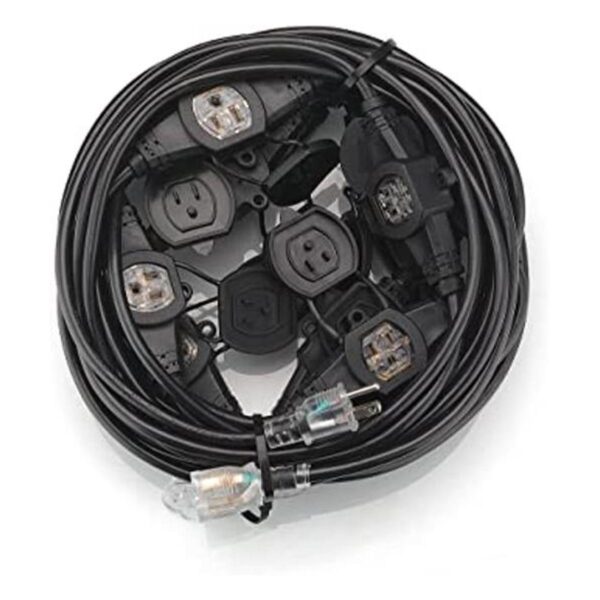 Cable de extensión de alimentación de color negro de 50_1