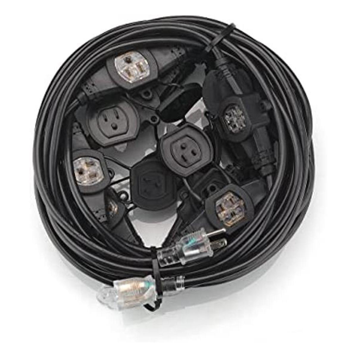 Cable de extensión de alimentación de color negro de 50