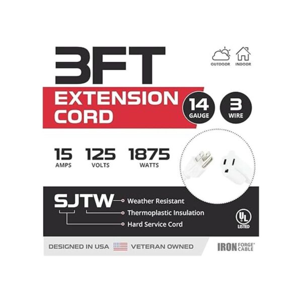 Cable de extensión para exteriores de 3 pies 143 SJTW_2