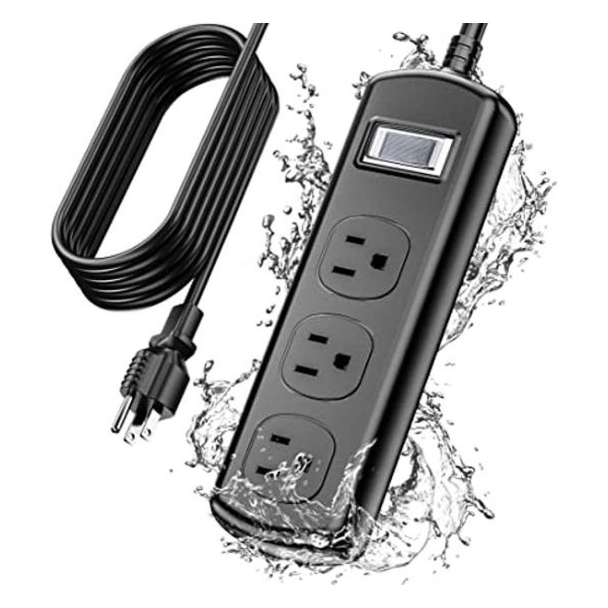 Cable de extensión para exteriores de 15 pies 3 tomas de
