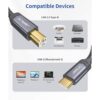 Cable de impresora USB B a USB C de 10 pies JSAUX USB C a