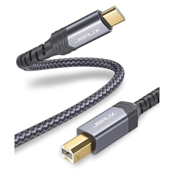 Cable de impresora USB B a USB C de 10 pies JSAUX USB C a