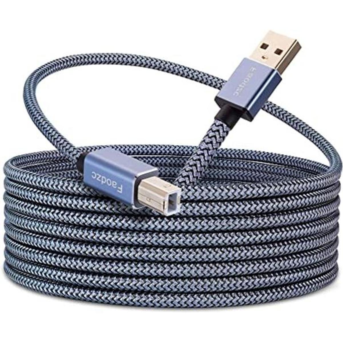 Cable de impresora Faodzc de 25 pies cable de impresora