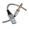 Cable estéreo USB a 14 macho TRS adaptador de audio USB_1