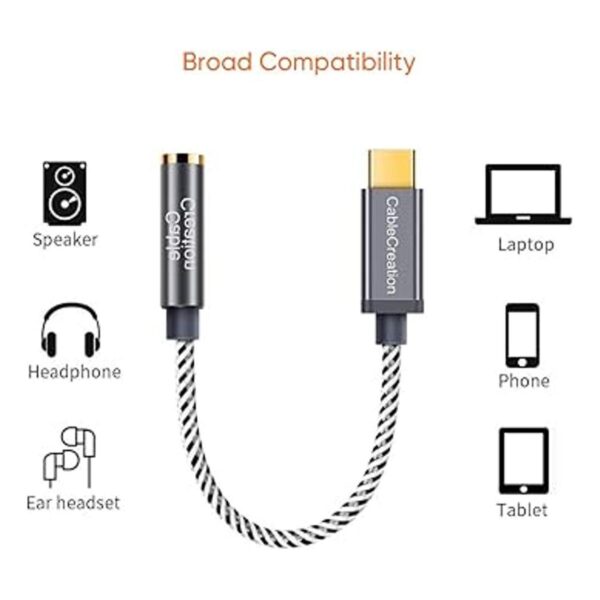 CableCreation Adaptador USB C a 0.138 in para auriculares_2