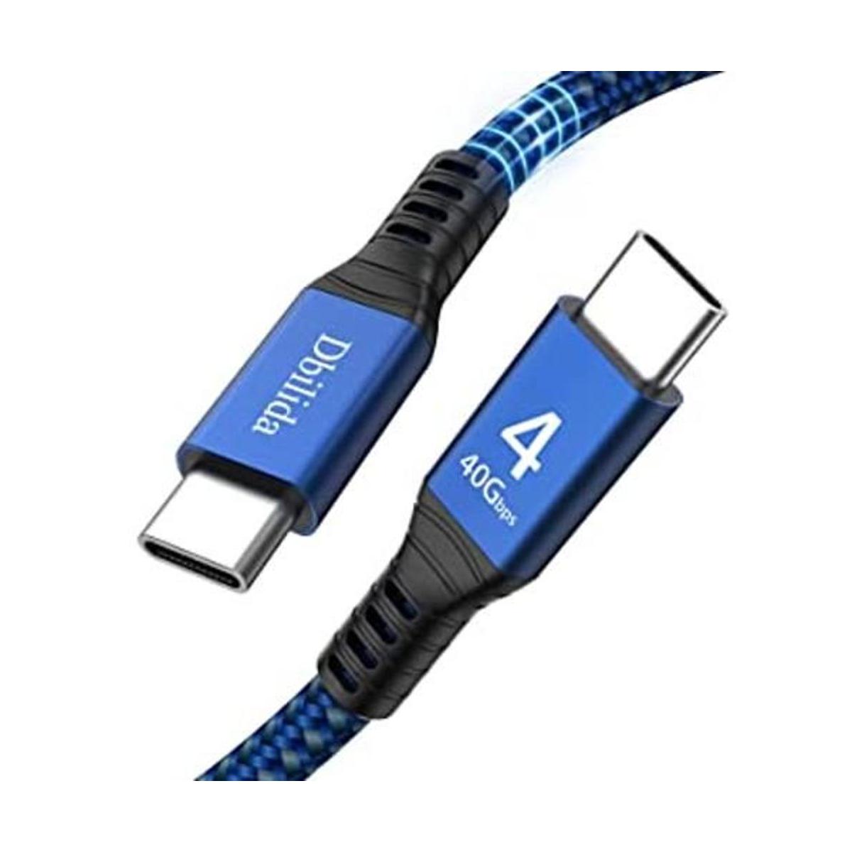 Cable para Thunderbolt 4 de 1.6 pies cable USB C trenzado