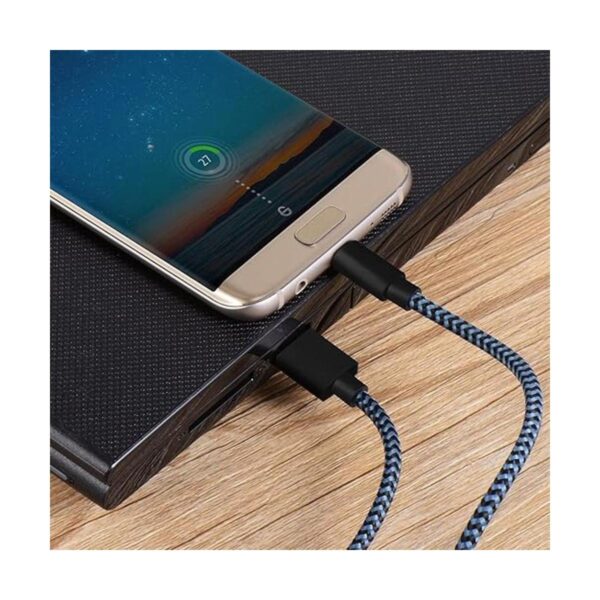 Cable micro USB de 3 pies paquete de 3 pies de nailon_3