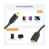 CableCreation Cable corto USB C para disco duro de 1 pie
