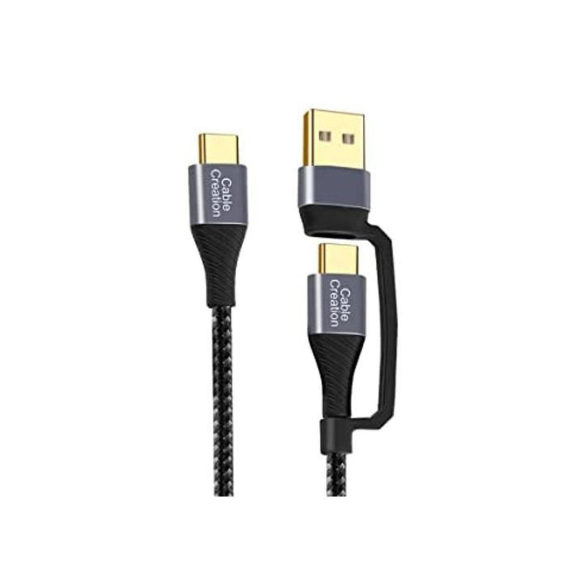CableCreation Cable USB a USB C de 4 pies 60 W 2 en 1