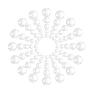 Cabujón de cristal redondo transparente con parte trasera