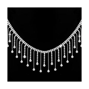 Cadena de borla de cinta de diamantes de imitación de 2