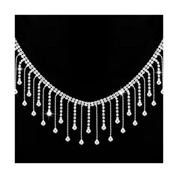 Cadena de borla de cinta de diamantes de imitación de 2
