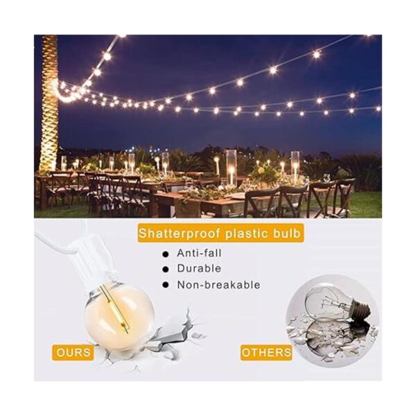 Cadena de luces LED para exteriores de 100 pies G40 con 53_2