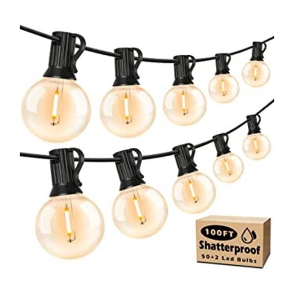 Cadena de luces LED G40 de 100 pies para exteriores_1