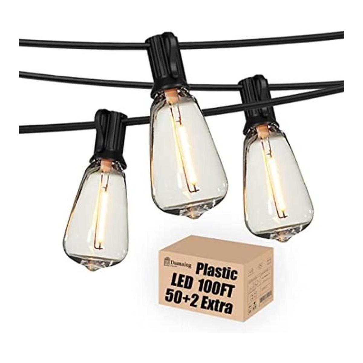 Cadena de luces LED para exteriores de 100 pies 52