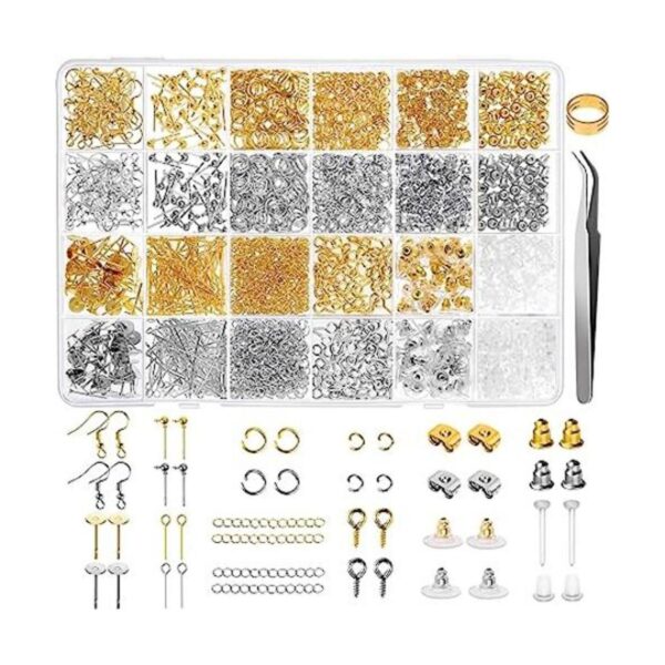 Caffox Kit de suministros para hacer aretes 2900 piezas