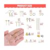 Caffox Kit de suministros para hacer aretes 2900 piezas