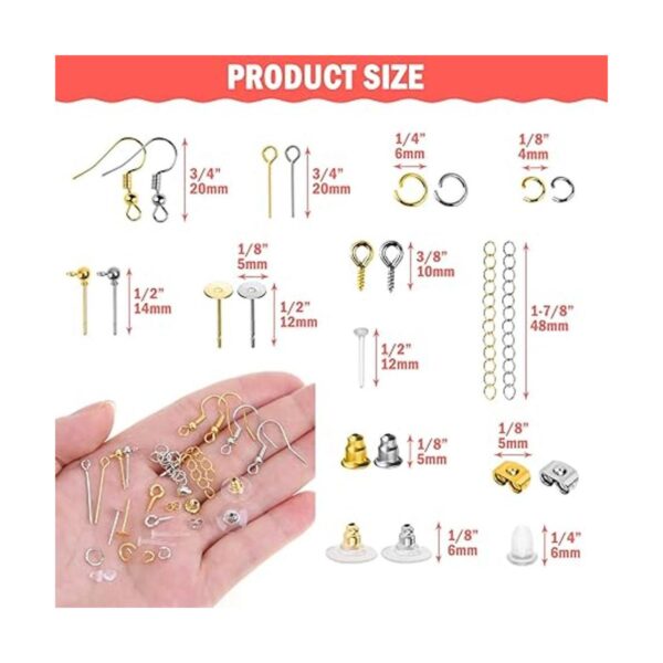 Caffox Kit de suministros para hacer aretes 2900 piezas