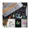 Caffox Kit de suministros para hacer aretes 2900 piezas