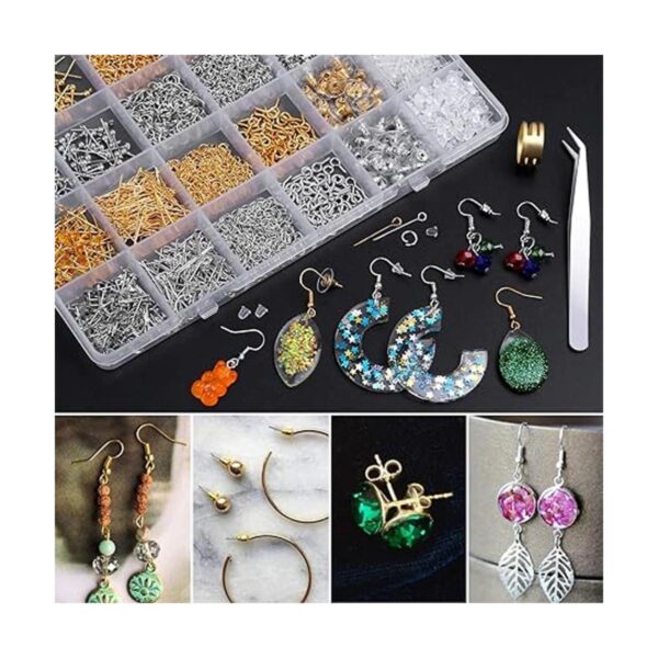 Caffox Kit de suministros para hacer aretes 2900 piezas