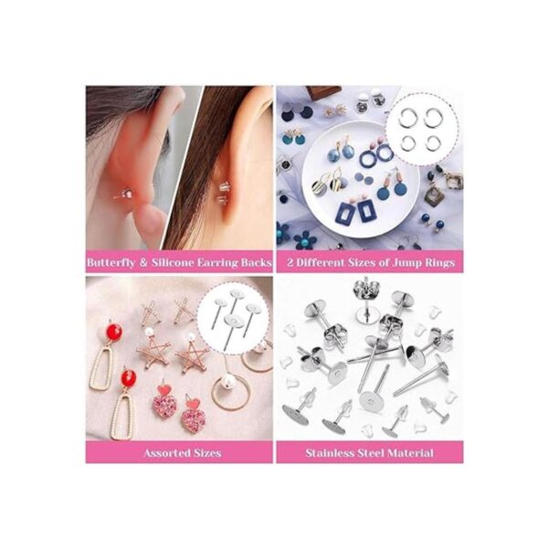 Caffox Juego de 1800 aretes hipoalergénicos de acero