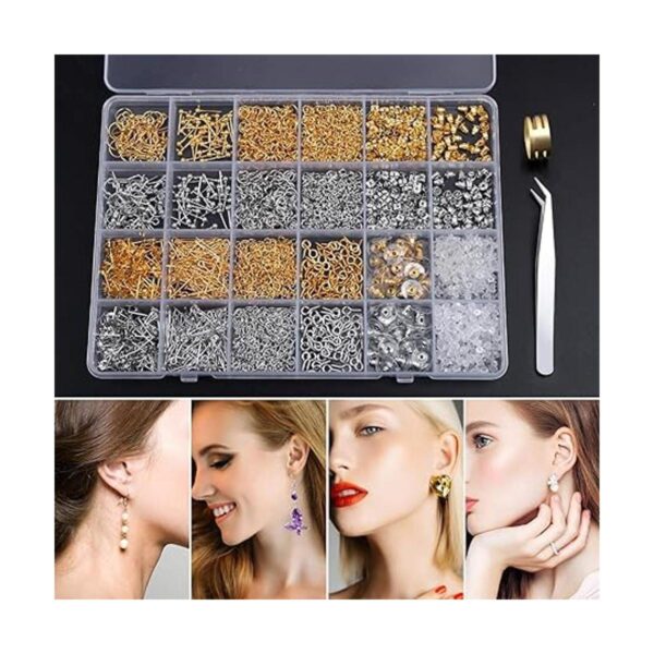 Caffox Kit de suministros para hacer aretes 2900 piezas